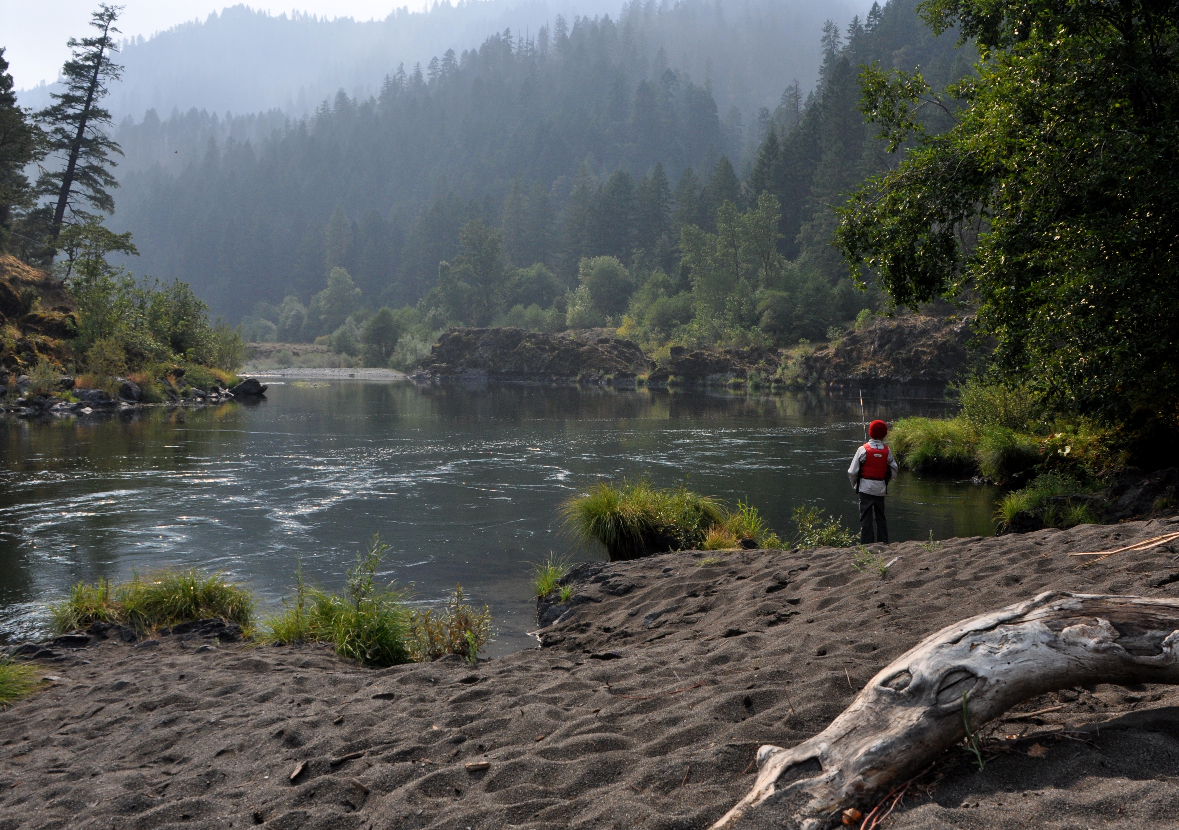 Lower end of Mule Creek Camp, Rogue River